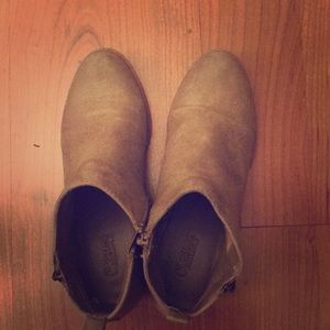 Taupe ankle booties. Size 6.5